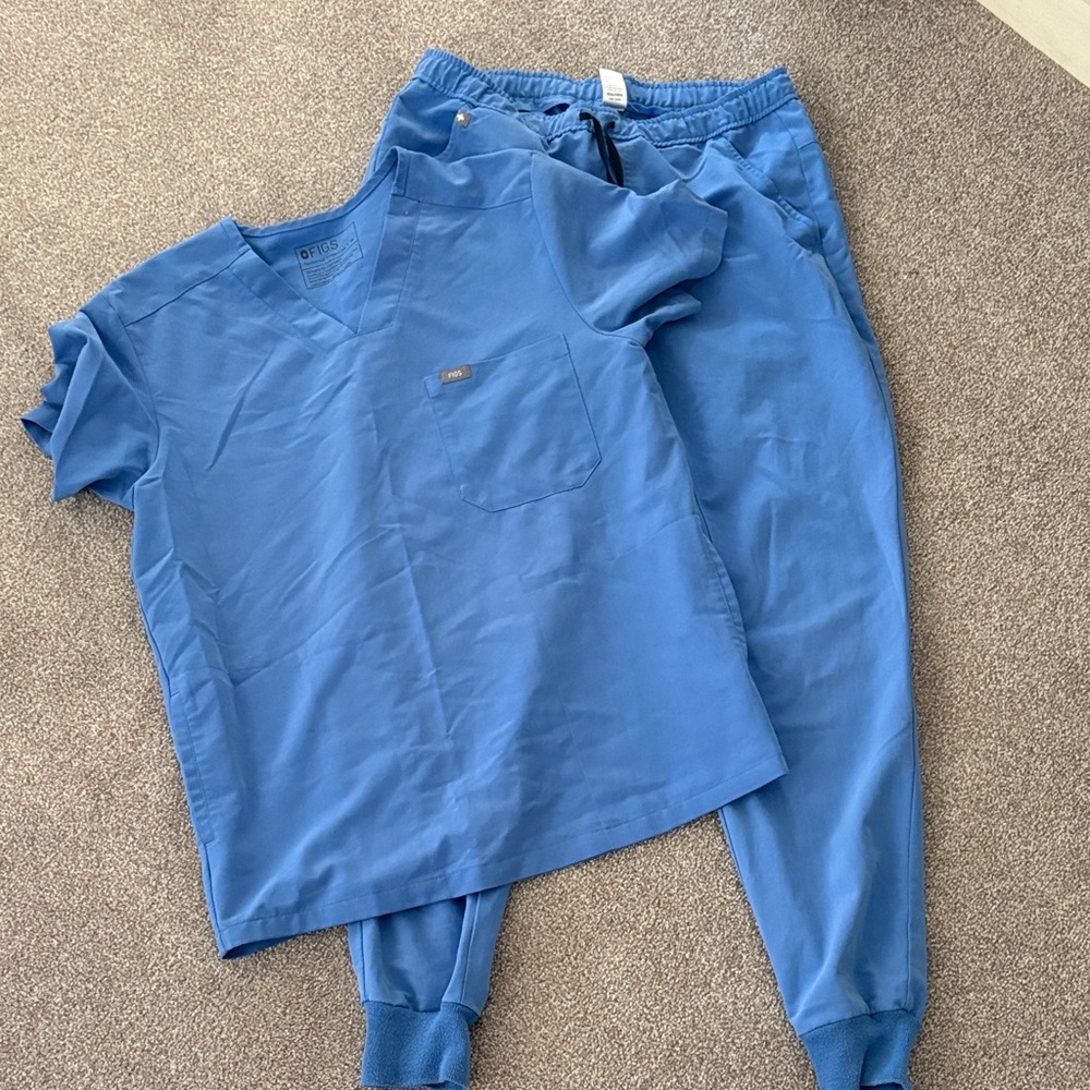 Figs Classic Blue Scrub Set